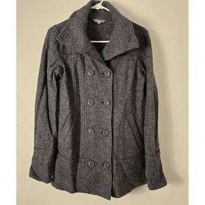 Rubbish Jacket Wool Womens Small Gray Peacoat